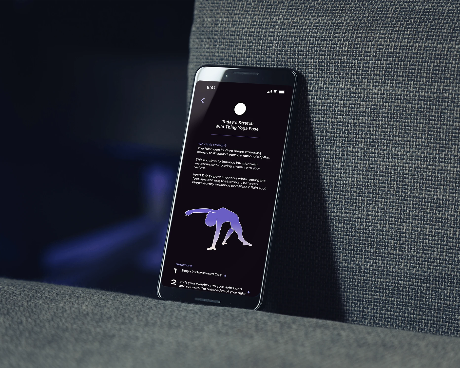 Circadia app showing moon phases